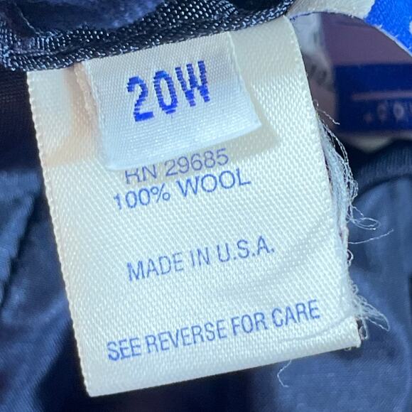 Pendleton Women’s 20W Black 100% Virgin Wool Flat Front Dress Trouser Pants USA - Picture 4 of 7